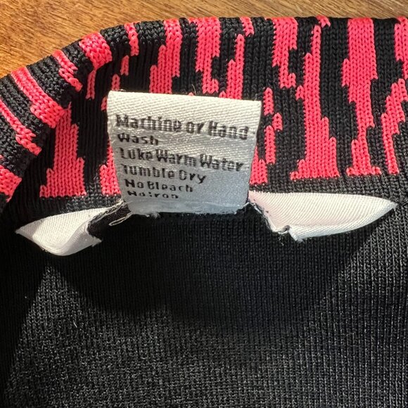 Ming Wang Cardigan Jacket Womens XL Black Coral Pink Open Front Knit 3/4 Sleeve - Picture 10 of 10